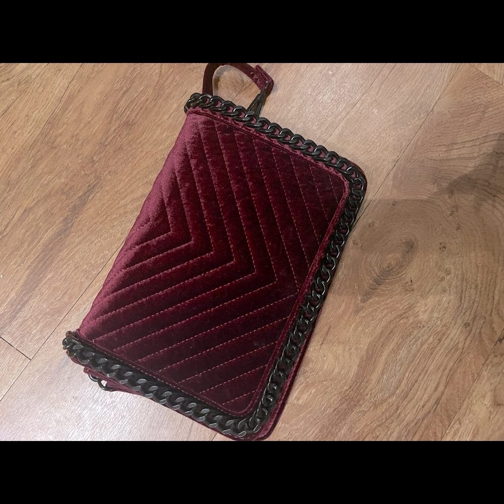 Also suede burgundy purse